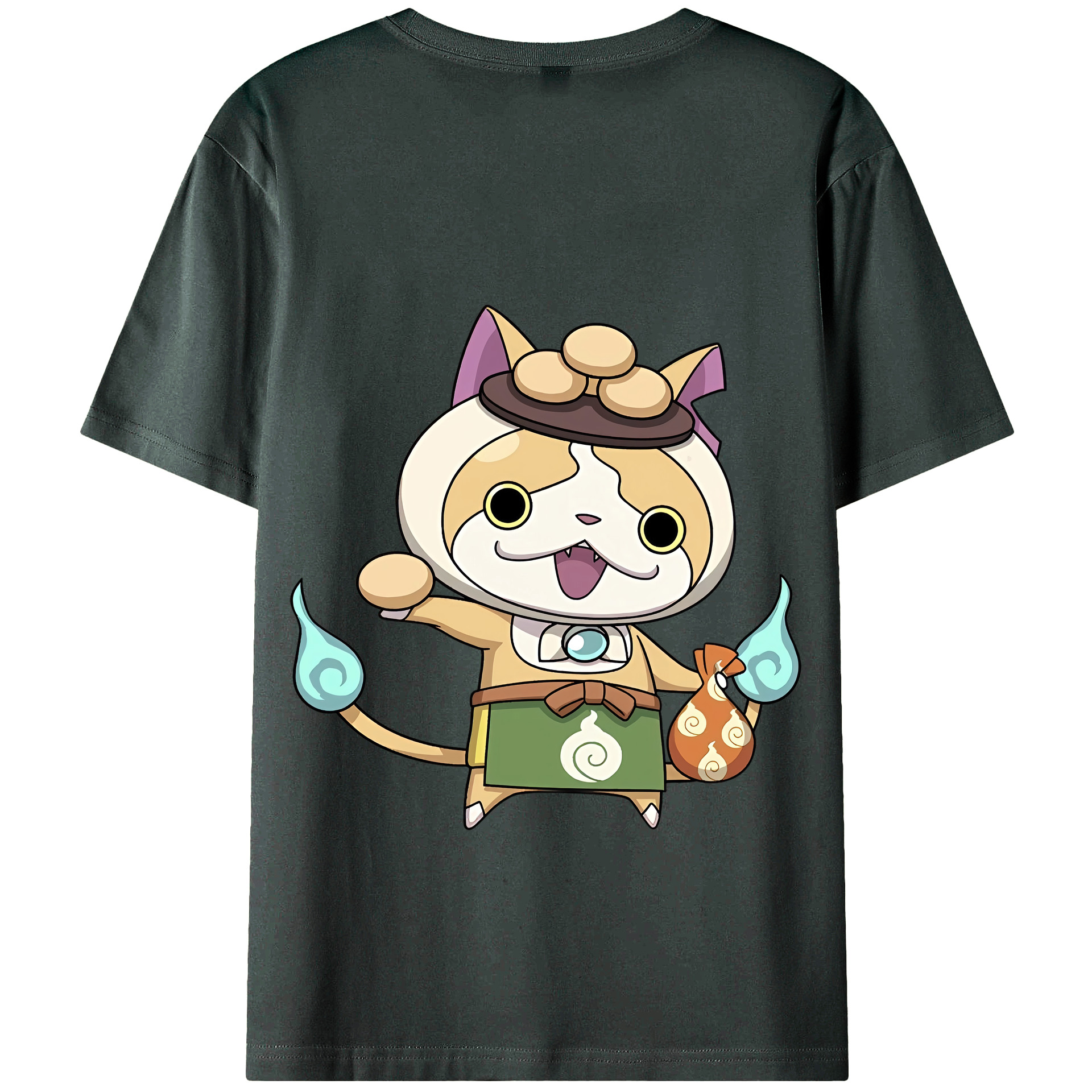 （画像用） 妖怪ウォッチ Yo-kai Watch 綿100％ メンズ半袖Tシャツ（バックプリント） 通気性